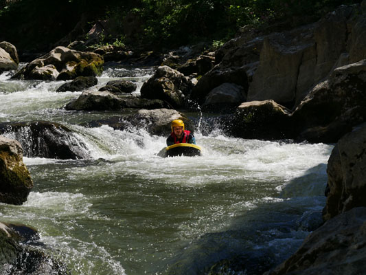 nage en eau vive dans les gorges de l'Aude