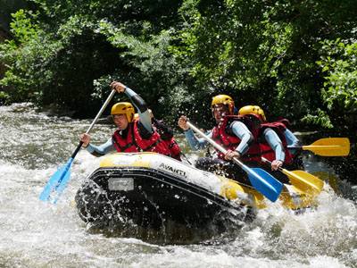 rafting en famille dans l'aude