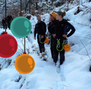 bon cadeau canyoning en hiver