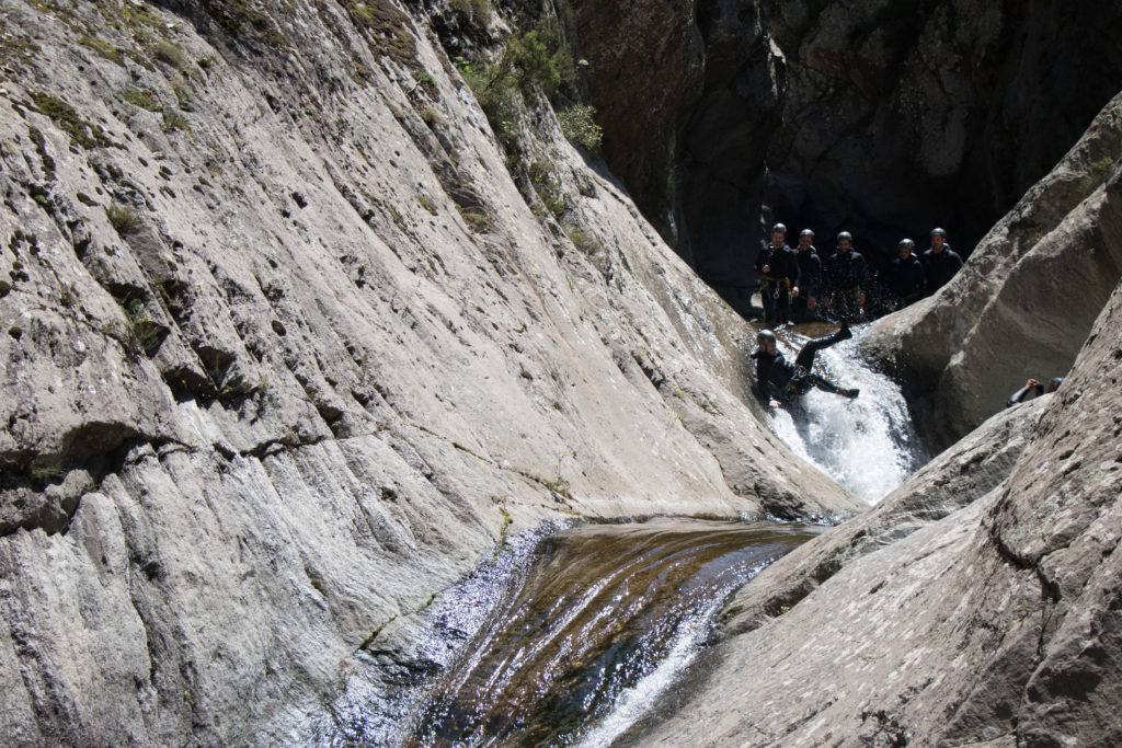 toboggan en canyoning dans les pyrénées