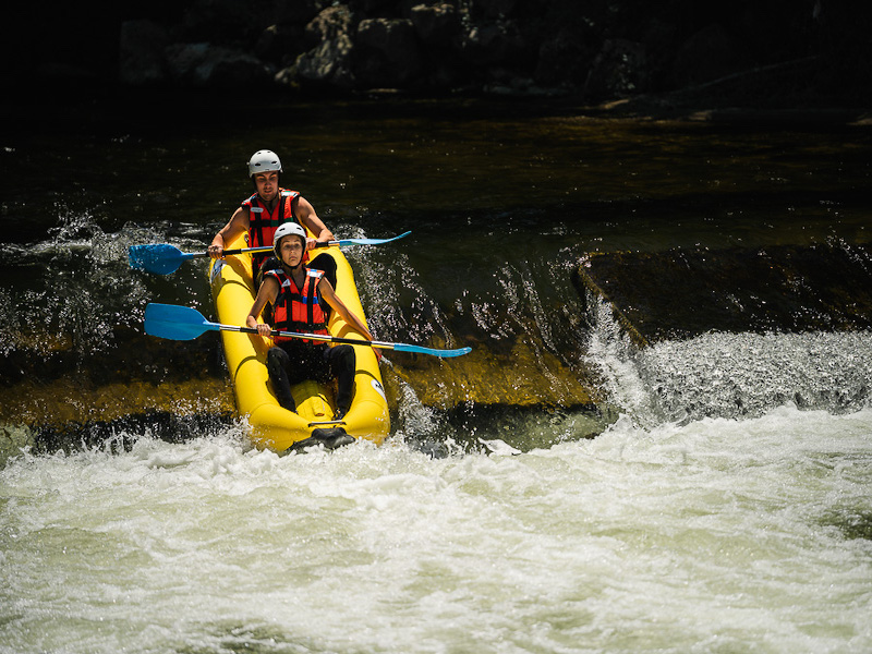 Glissière en canoe en pyrenees audoises