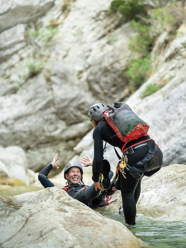 Canyoning avec un moniteur aux gorges de Galamus dans l'Aude