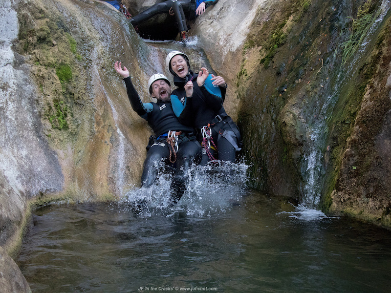 canyoning en couple a la clue du terminet proche de carcassonne