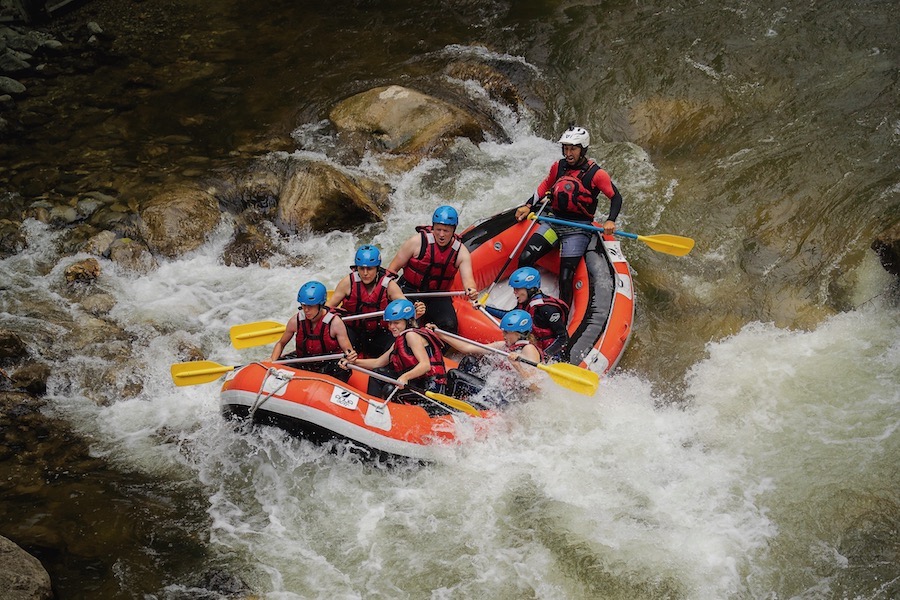 rafting with english people