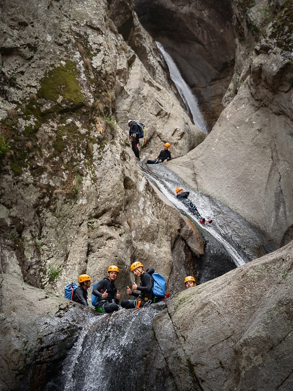 canyoning llech english people